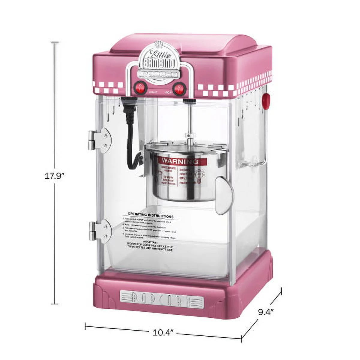 2.5oz Pink Popcorn Machine with Kettle R93011