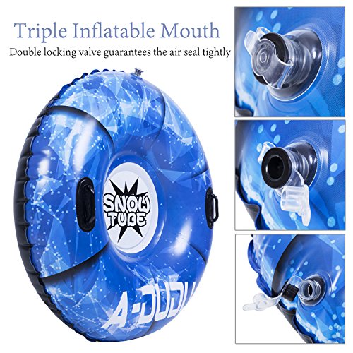 47 Inch Inflatable Snow Sled with Carrying Bag O837