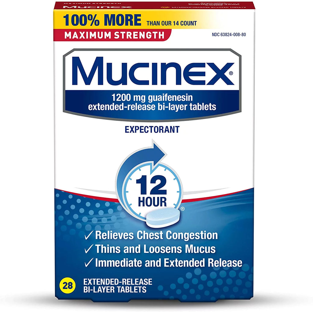 28 count Maximum Strength 12 hour Chest Congestion Expectorant Extended-Release Tablets Z415