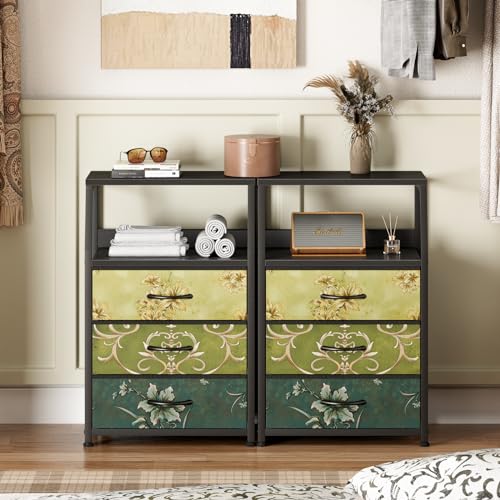White 5 Drawer Fabric Dresser with Steel Frame B223903