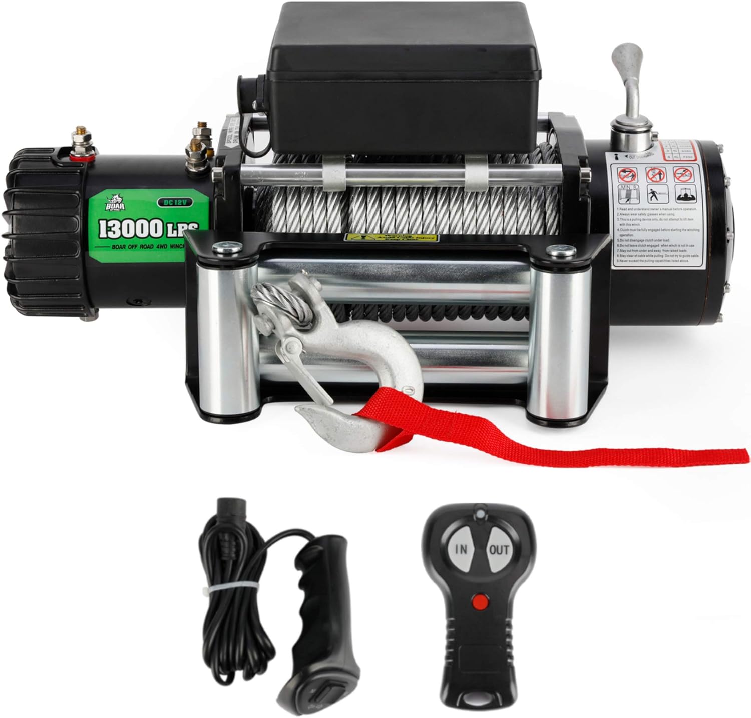 9500-lb. Load Capacity Electric Winch Kit with Synthetic Rope X90970