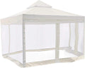White 10'x10' Gazebo Top Replacement Mesh Net D343911