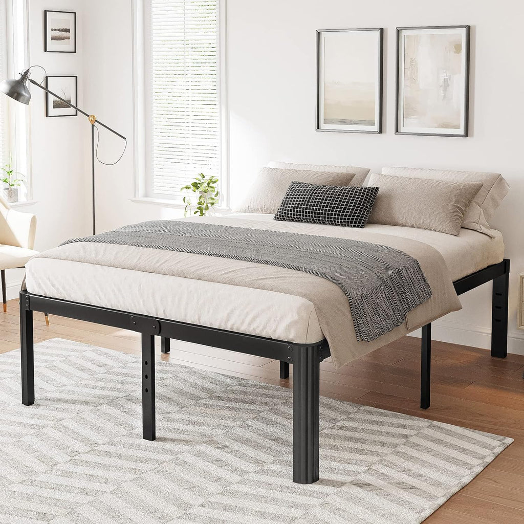 14in High King Platform Bed Frame with Mattress Slide Stopper R16371