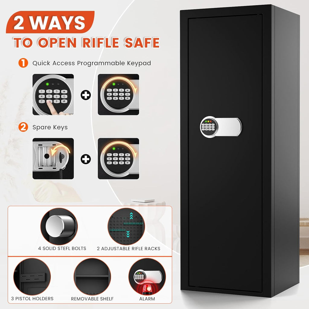 Fireproof Gun Safe with Combination & Spare Keys F11563