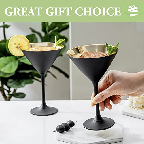 8 Ounce Copper Tone Martini Glasses, Set of 2 P914363