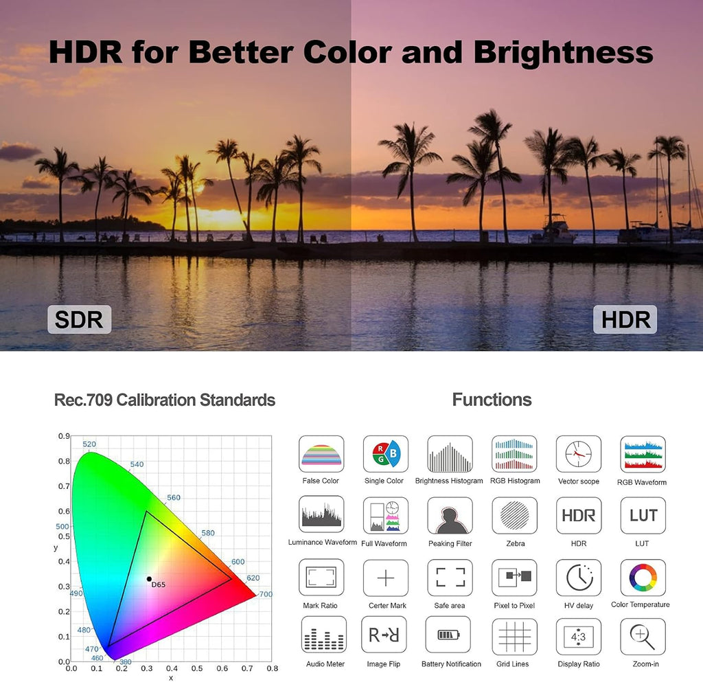 5.5 inch Touch Screen Camera Monitor with HDR Z48208