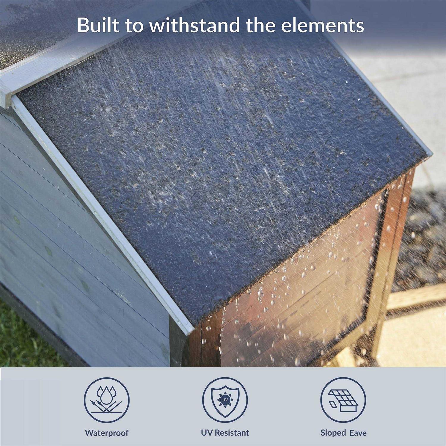 Outdoor Insulated Wooden Cat House E884