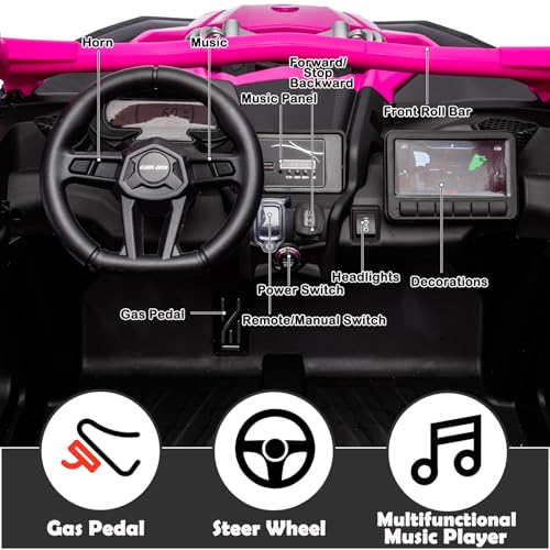 Blue 2 Seater 24V 4WD Electric Ride On Car with Remote Control E17903