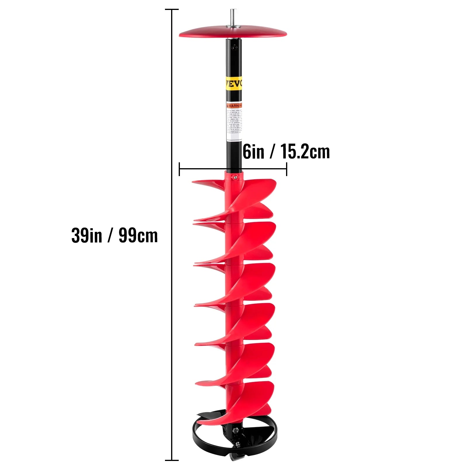 6'' Nylon Ice Auger with 11.8" Extension Rod F506