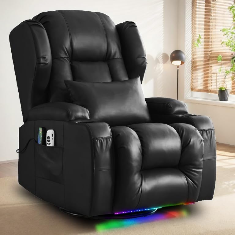 Brown Velvet Power Recliner Sofa with Massage & Heat I6358