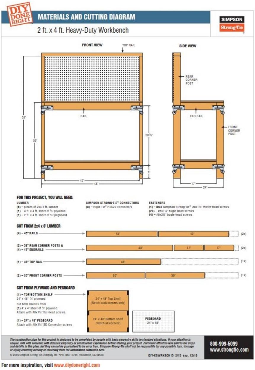Workbench and Shelving Hardware Kit Z655324