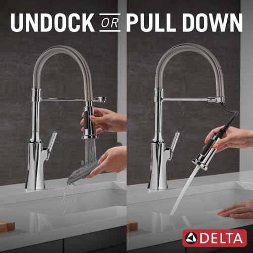 Brushed Nickel Kitchen Faucet with Pull Down Sprayer E448708