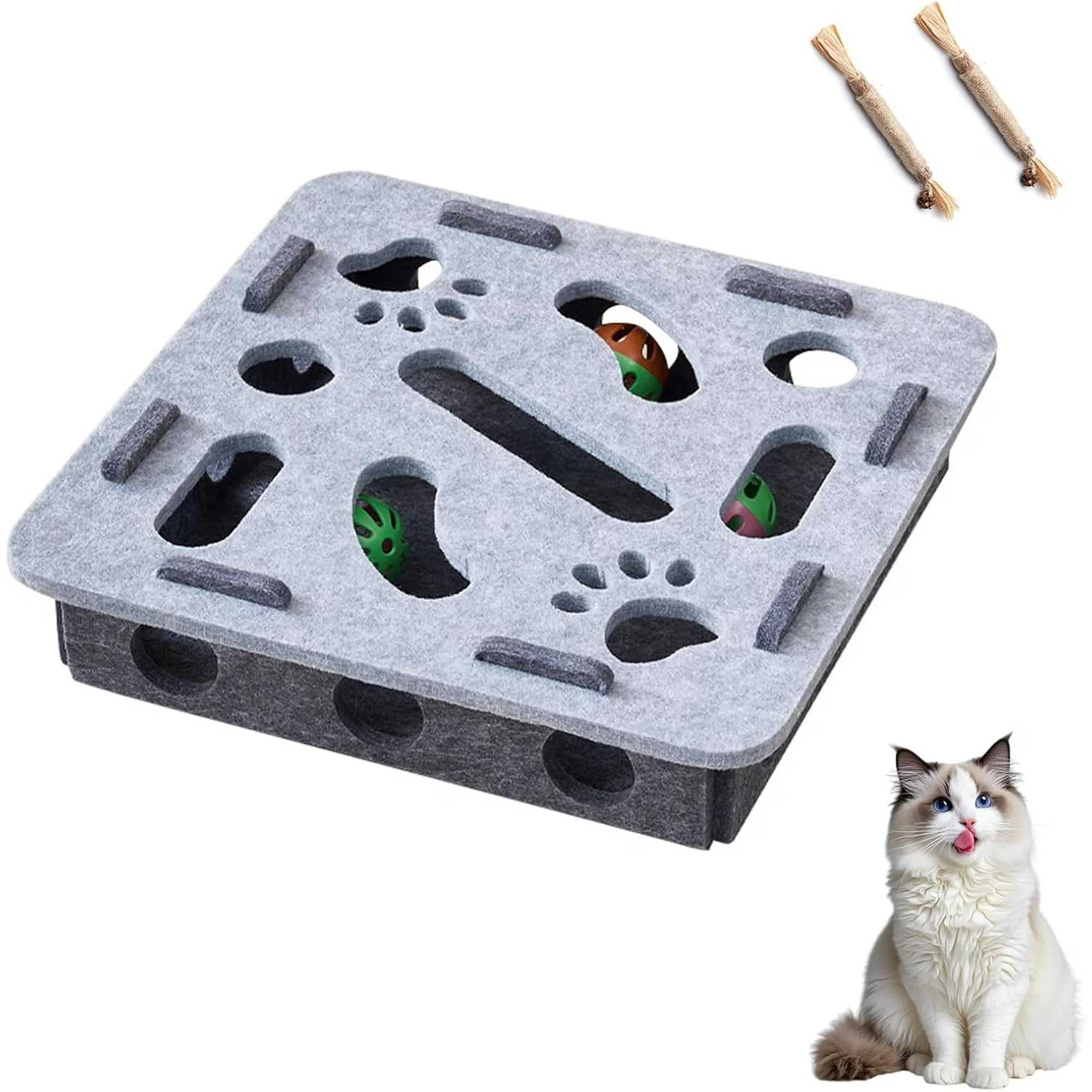 Cat Nail File Scratcher Box Puzzle Toy O5306
