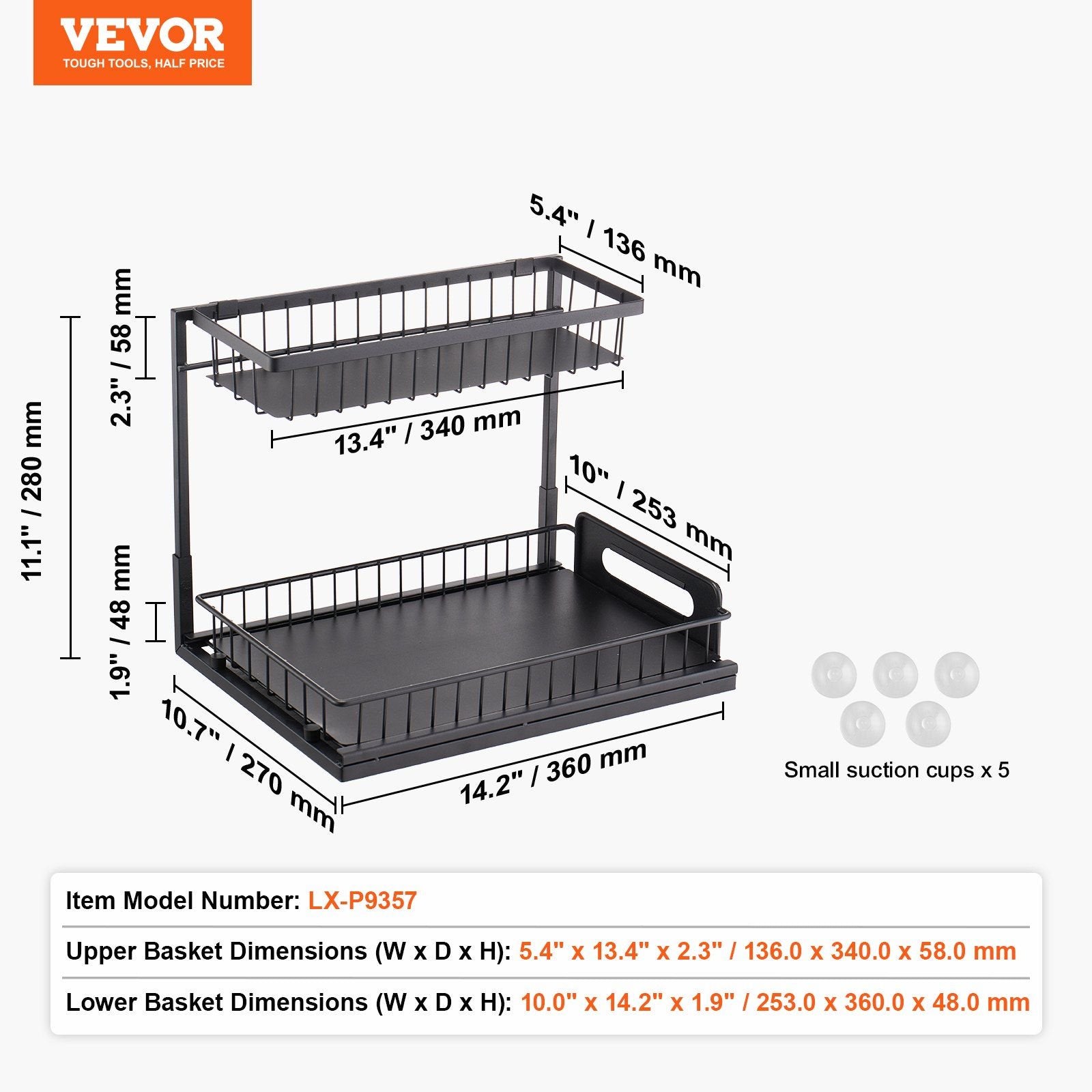 2-Tier Pull Out Cabinet Organizer V229561