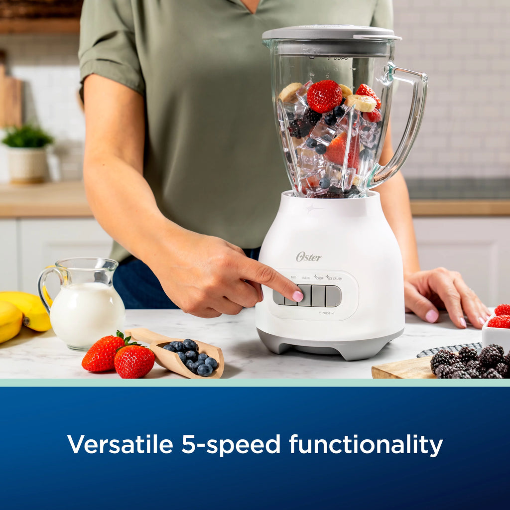White 6-Cup Glass Jar Blender X8050