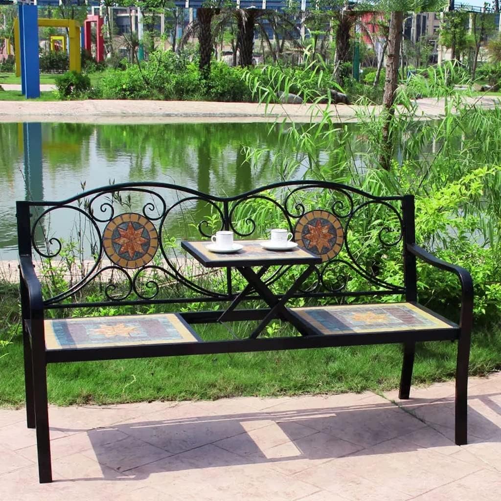 Nordic Wrought Iron Double Bench E5030