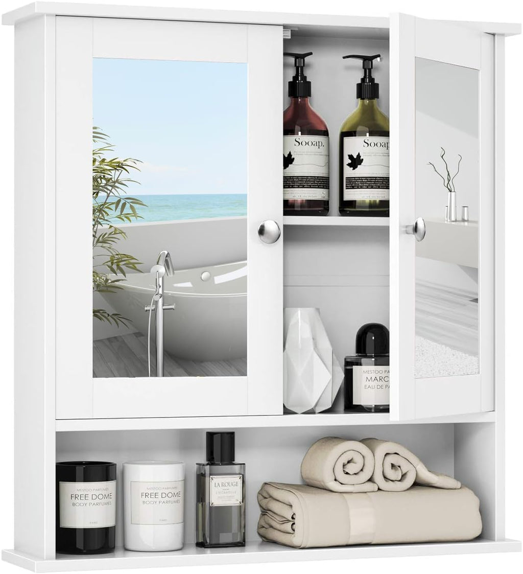 White Wall Bathroom Storage Cabinet H447794