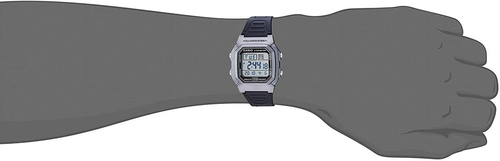 Silver Black Dual Time Digital Watch Q95278