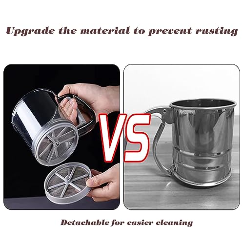 3 Cup Capacity Fine Mesh Gray Flour Sifter E67804