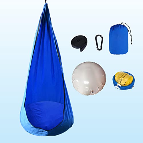 Pink Pod Swing Seat Hanging Hammock Chair with Inflatable Pillow O81902
