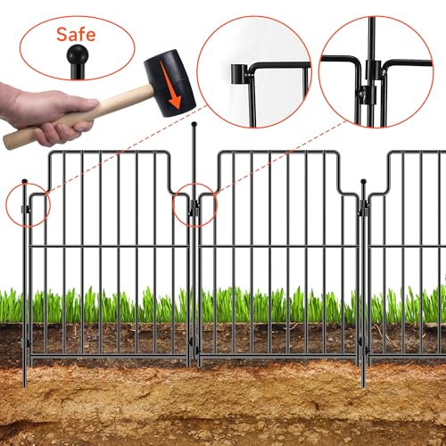 21in x10.83ft Rustproof Metal Garden Fence T20543