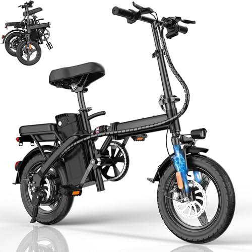 14" Mini Folding Electric Bike with 48V12AH Removable Battery O199676