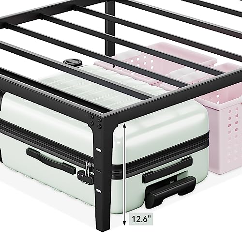 Twin Metal Low Profile Bed Frame with Steel Slats Support S726