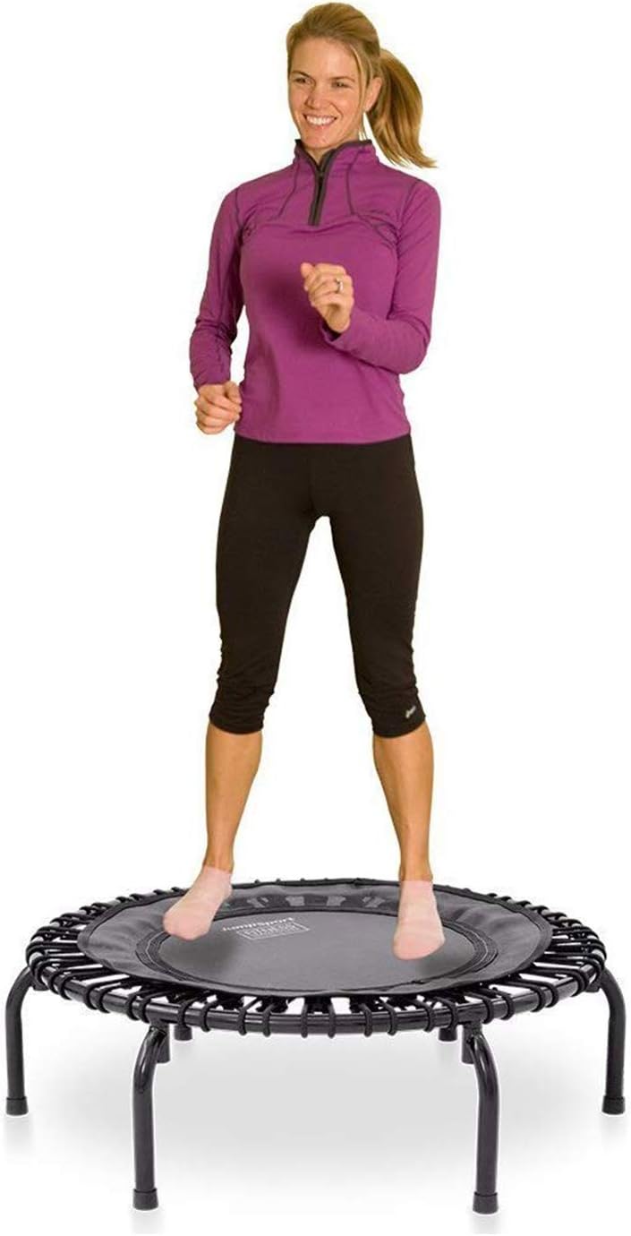 Black 39-Inch Fitness Trampoline with Handle Bar A114