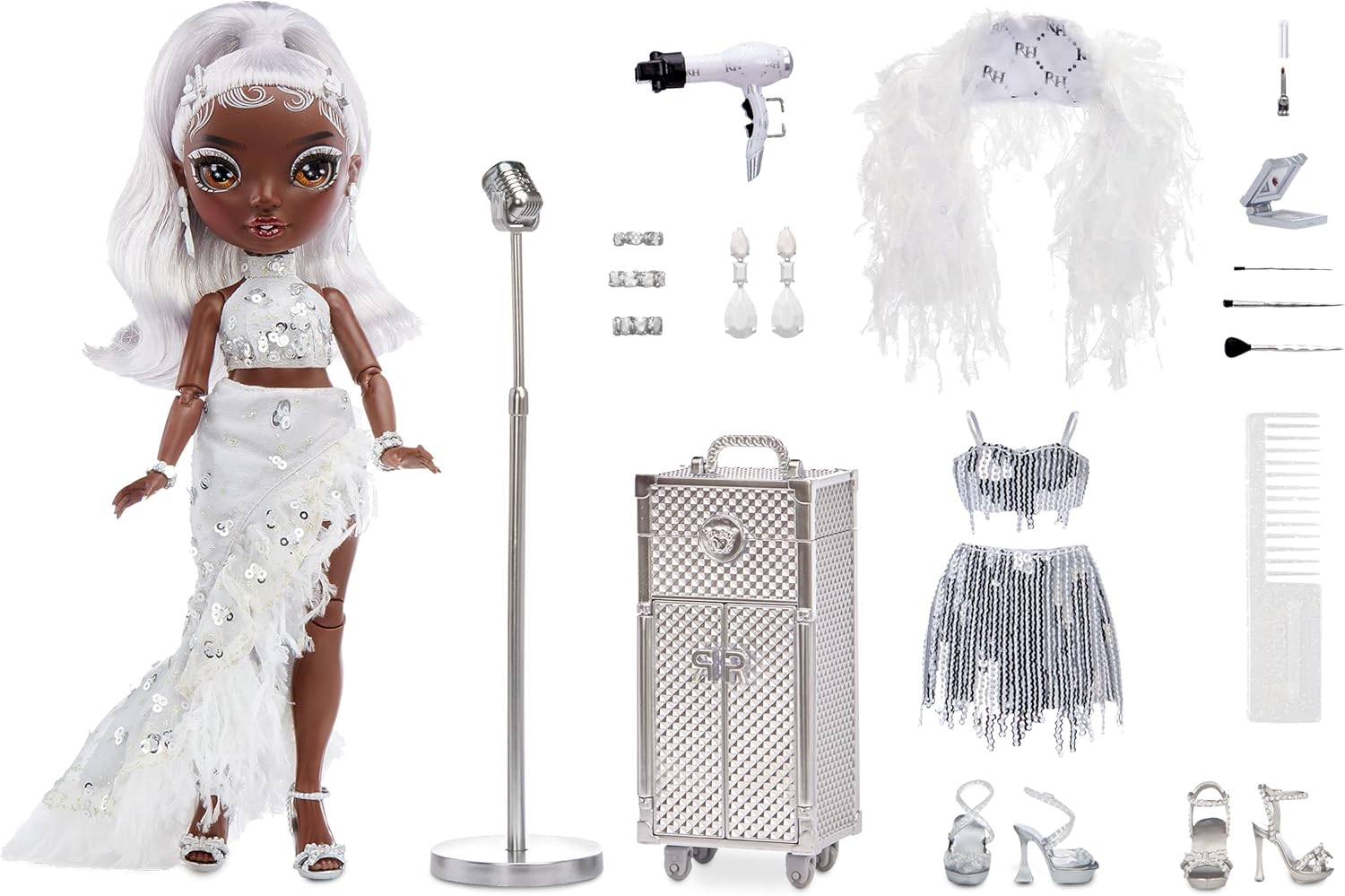 Rainbow High Posable Fashion Doll with 2 Designer Outfits & Vanity Playset K161