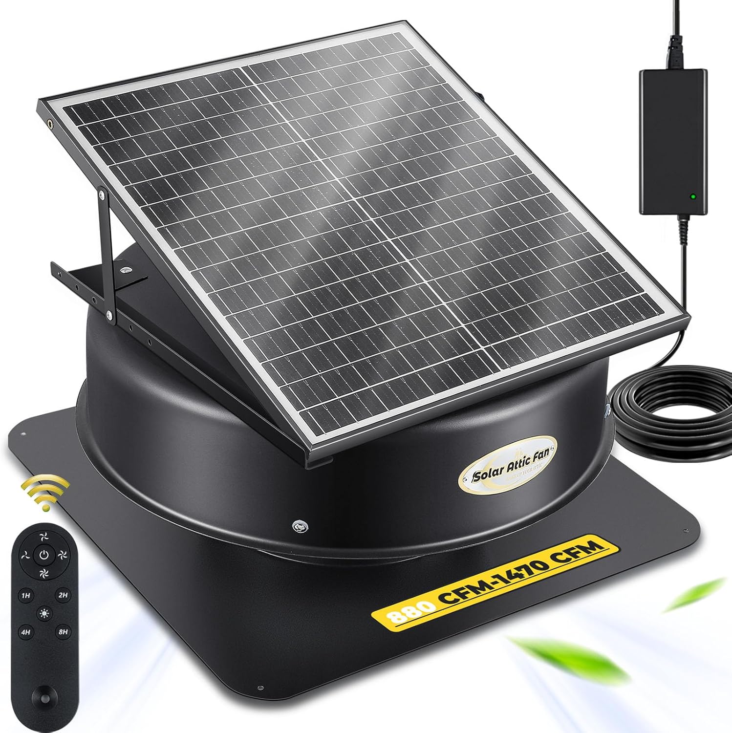 40 Watt Solar Powered Attic Fan with Remote Control E21329
