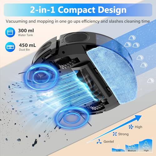 5000Pa Robot Vacuum and Mop Combo with Self-Charge T581775