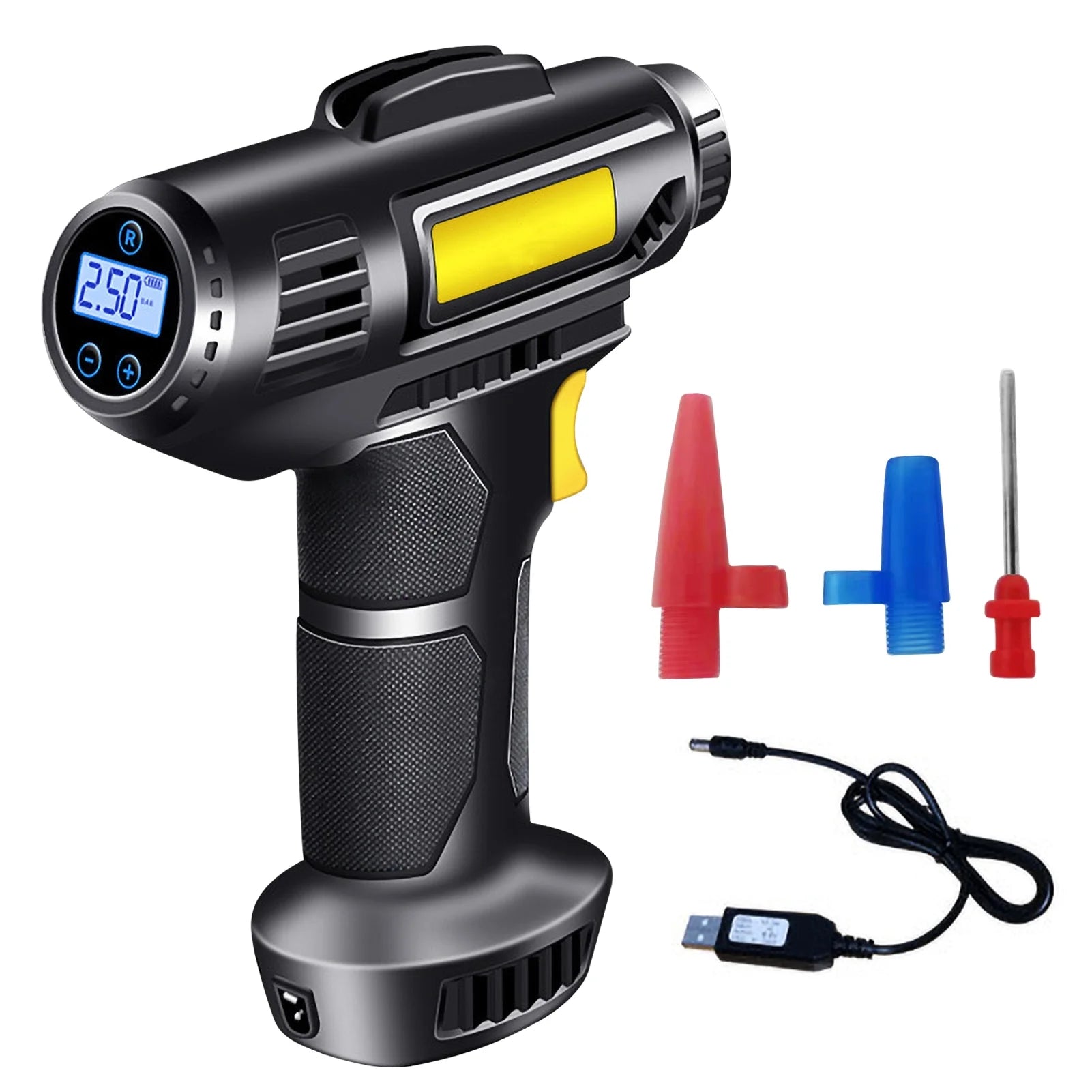 4000mAh Cordless Rechargeable Tire Inflator Air Compressor with Digital Display R407