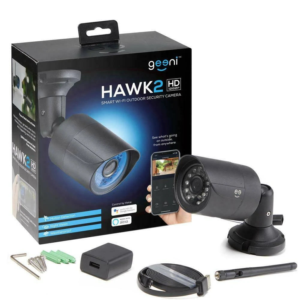 Black Indoor/Outdoor Wi-Fi Surveillance Camera W7200