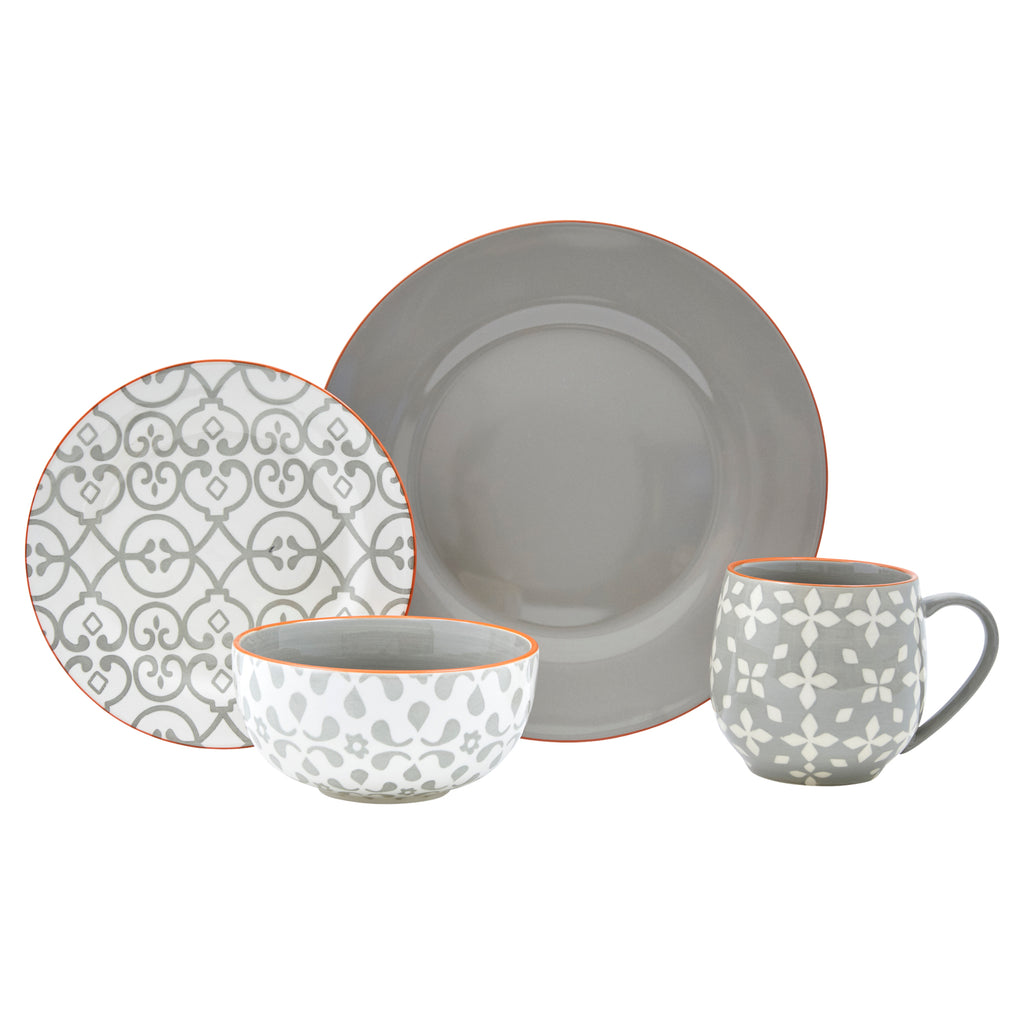 16 Piece Stoneware Dinnerware Set D874