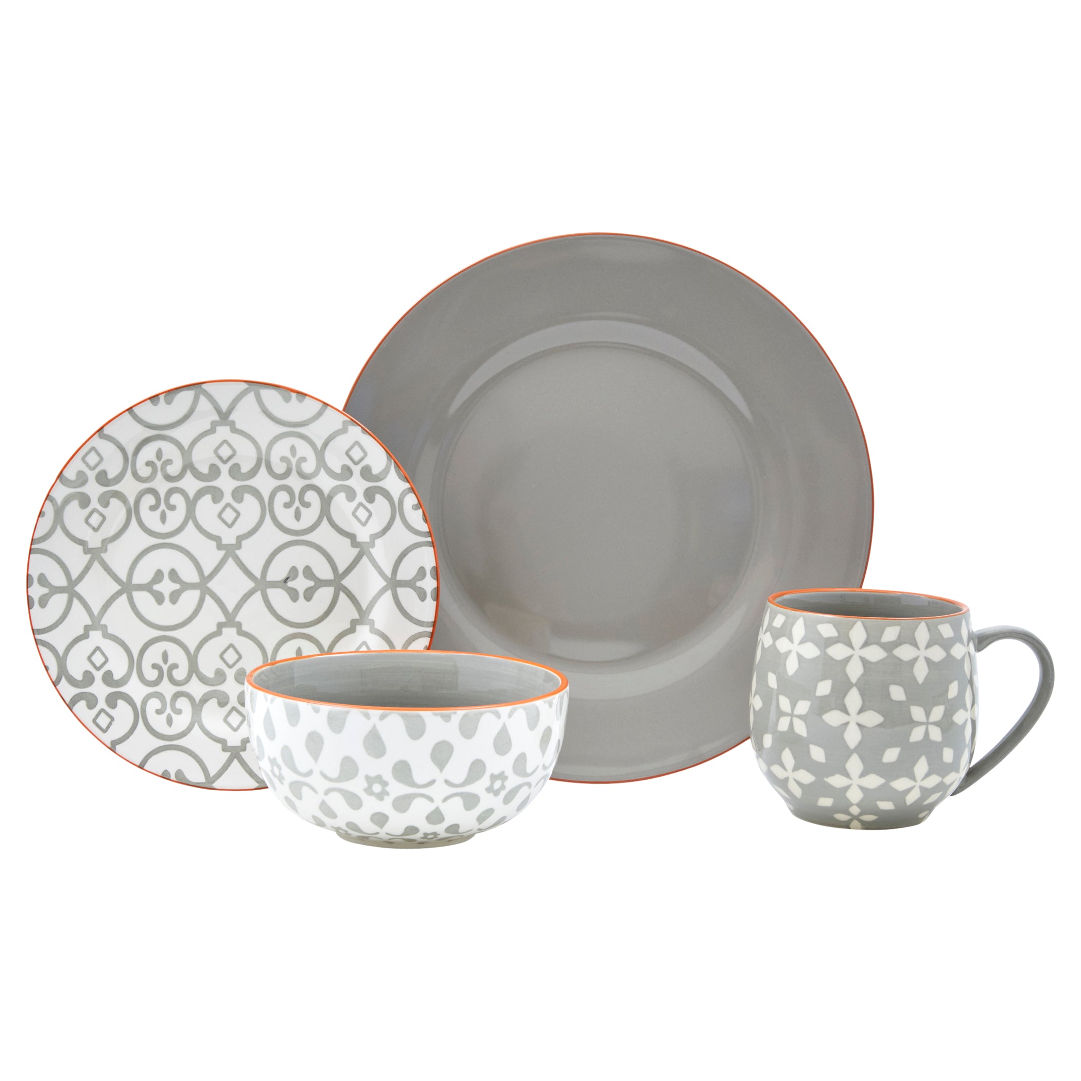 16 Piece Stoneware Dinnerware Set D874