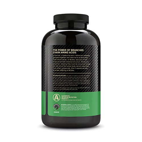 1000mg BCAA Amino Acids Capsules, 200 Count X1101
