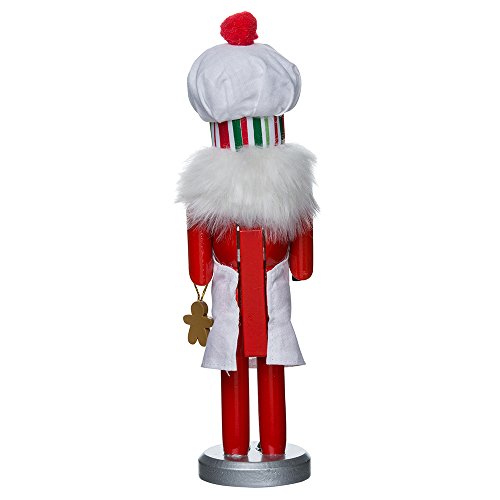 Rosy Red Baking Nutcracker Chef 10 inch Wood Decorative Tabletop Figurine K27551