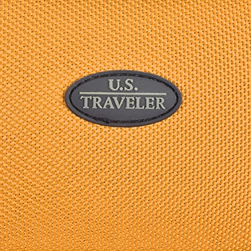 Orange Fabric Expandable Carry-on Luggage, Rolling Suitcase, 2 Wheel Set J520