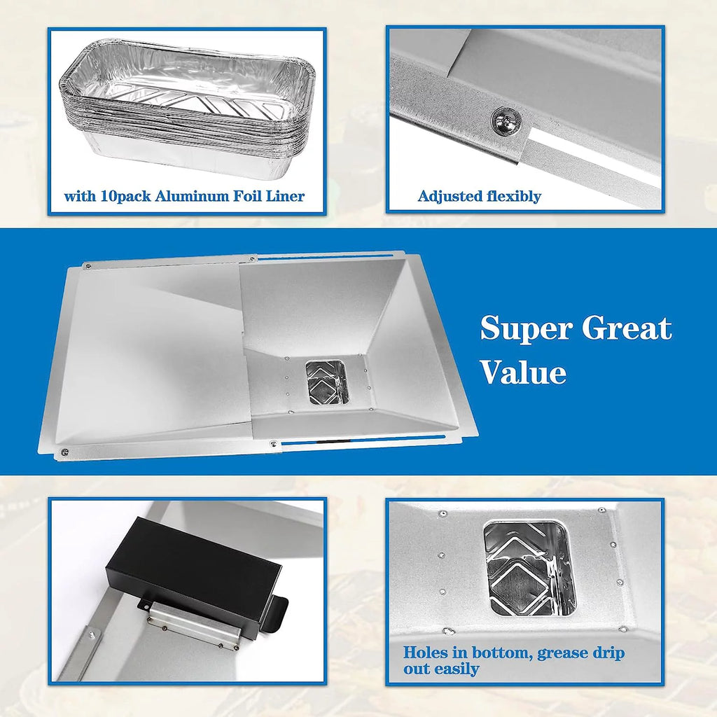 10 Pcs Aluminum Drip Tray Pan for Gas Grill H630