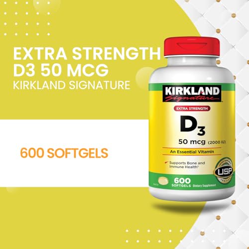 Extra Strength Vitamin D-3 2000 IU 600 Soft Gels B30480