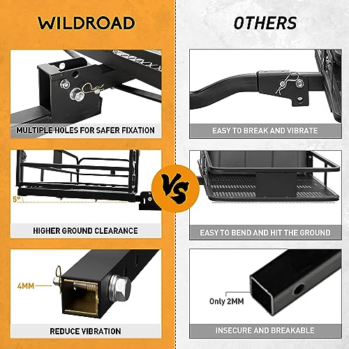60" x 24" x 14" Hitch Cargo Carrier with Waterproof Cargo Bag S364