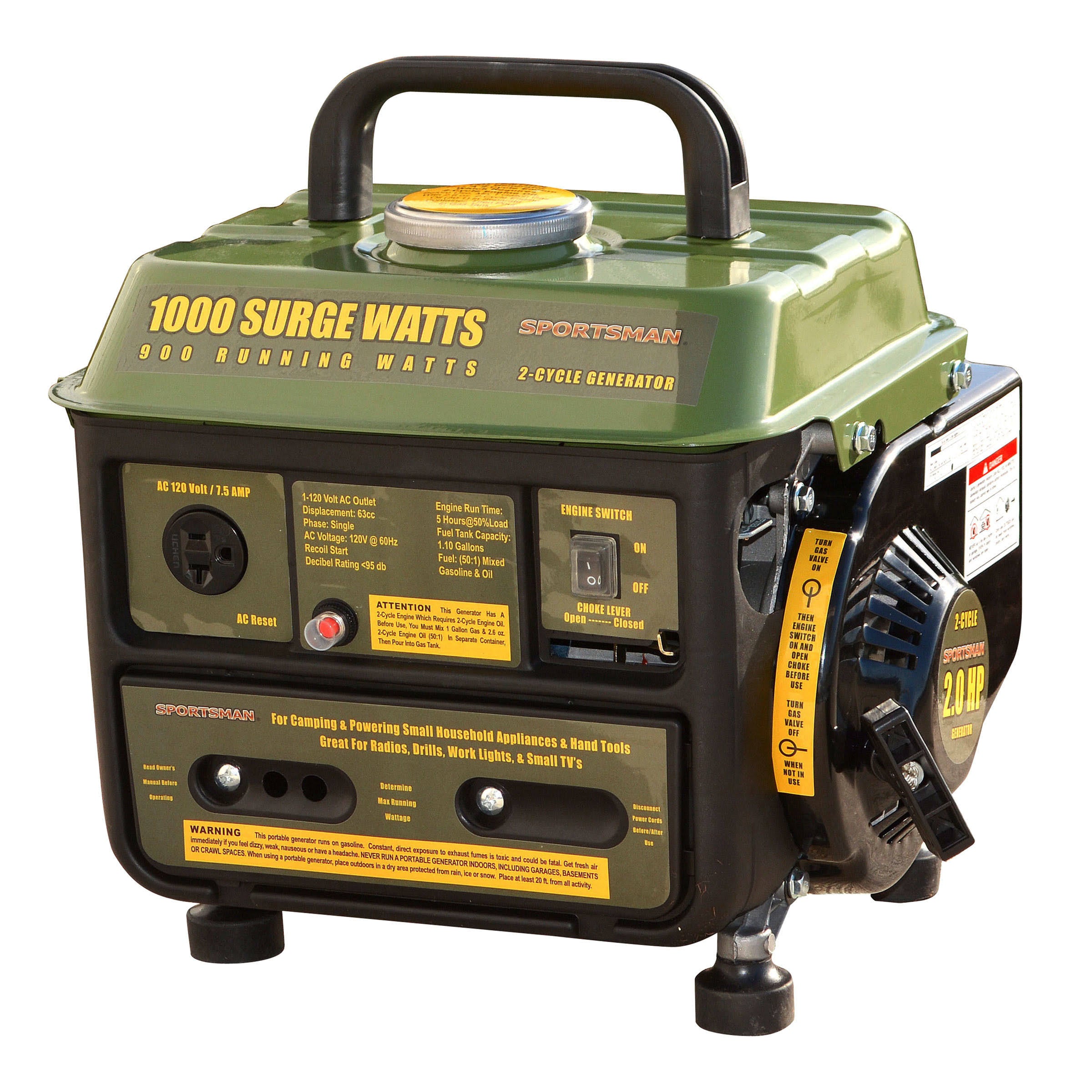1000 Surge Watt Portable Generator V590