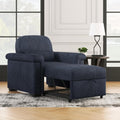 Dark Blue 3 in 1 Convertible Sleeper Chair Sofa Bed with Pillow H6376