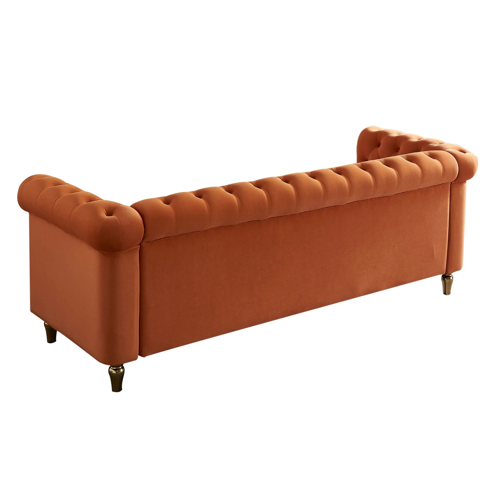 Orange Velvet Sofa 84.65 inch I784