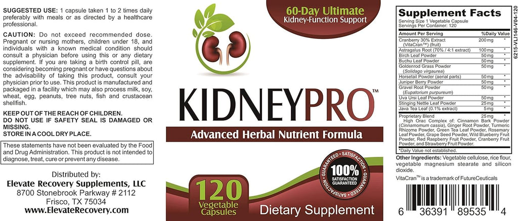 21 Kidney Health Supplements, 120 capsules T1264