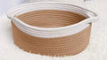 Cotton Rope Basket 12”x8”x5” with Handles, Light Brown U485252