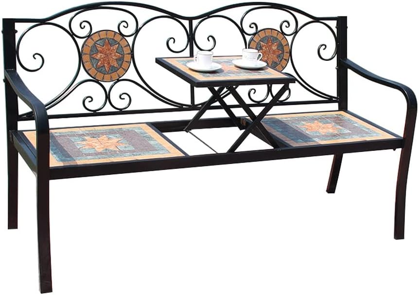 Nordic Wrought Iron Double Bench E5030