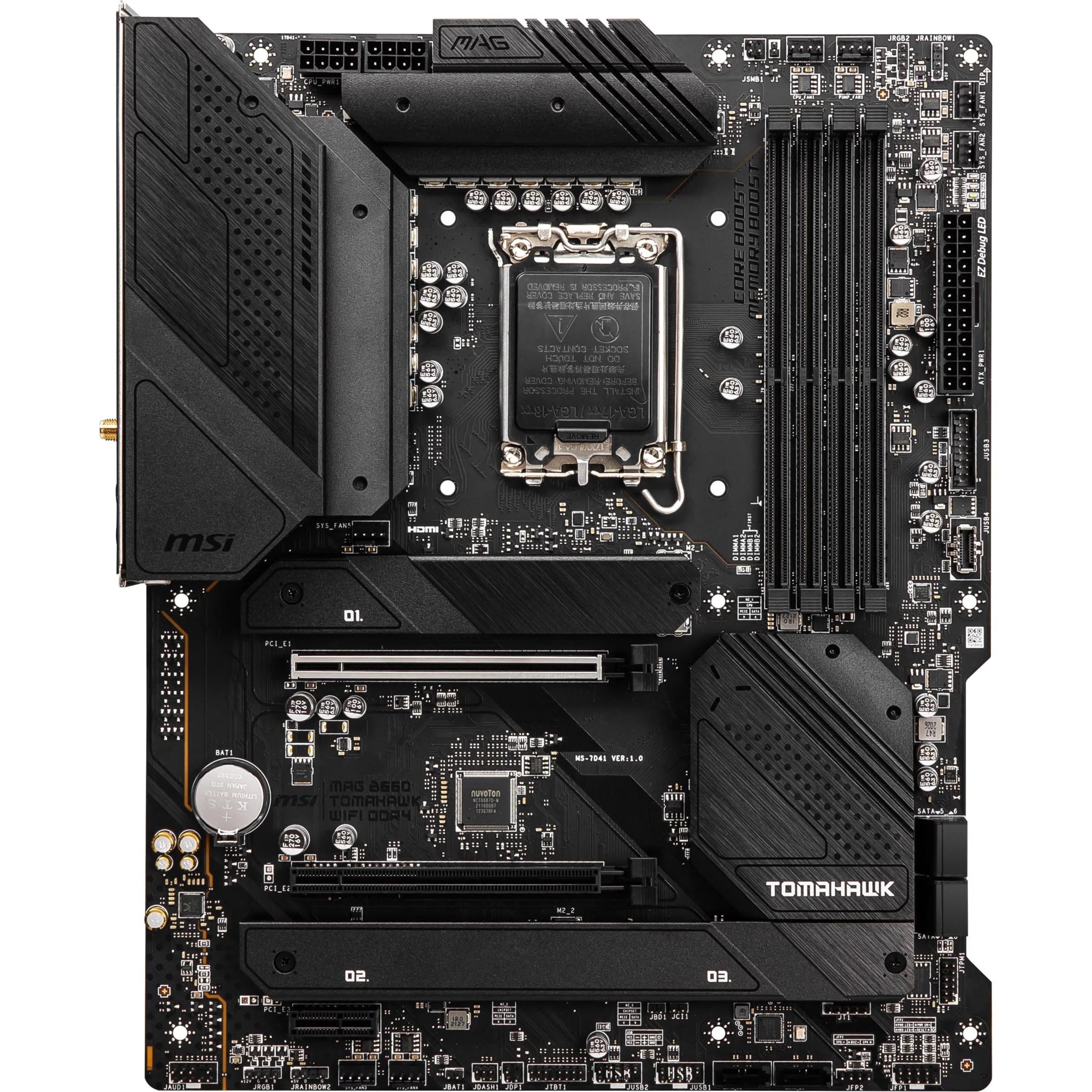 MAG B660 TOMAHAWK WIFI DDR4 LGA 1700 Intel B660 SATA 6Gb/s ATX Intel Motherboard T1309