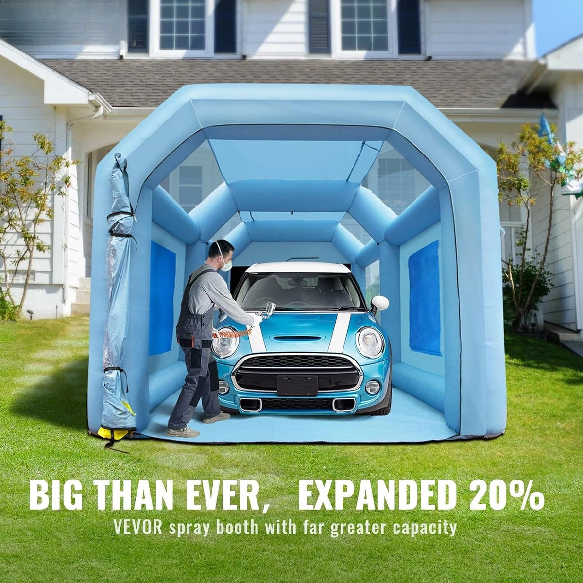 20x10x8ft Inflatable Spray Booth with Blowers Air Filter System Q437