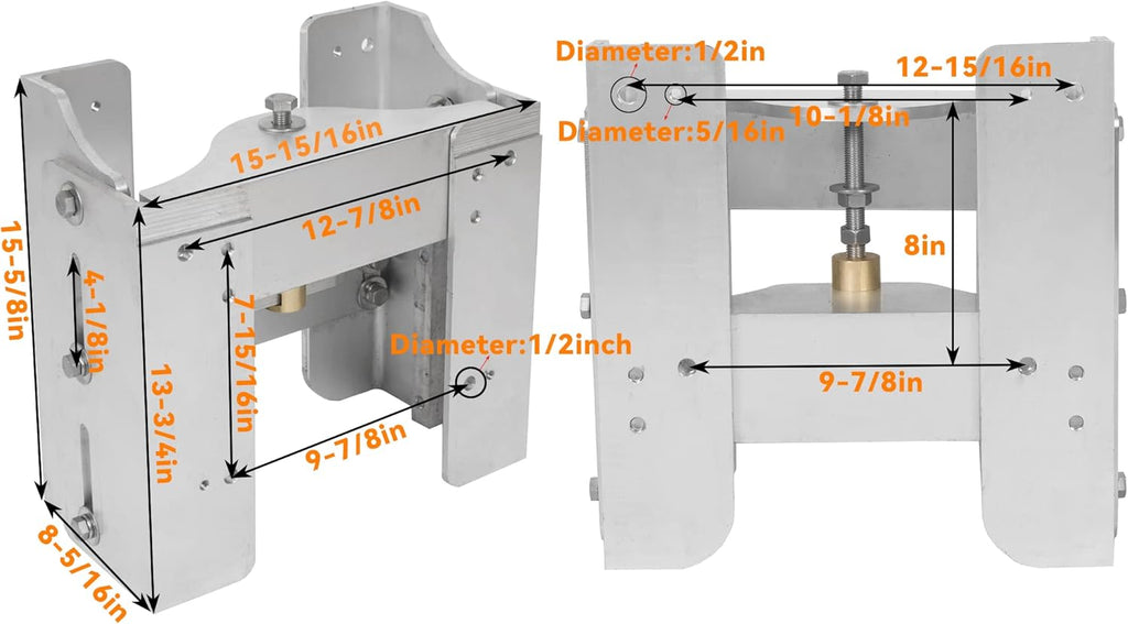 4'' Set Back Jack Plate Manual Power Lift Outboard Boat Motor I52871